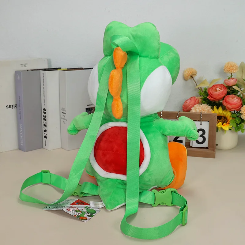 Super Mario Bros. Wonder Yoshi Backbag 17.6 inches Stuffed Animal, Odyssey Cartoon Game Dragon Backpack Plush Toy Knapsack Bag