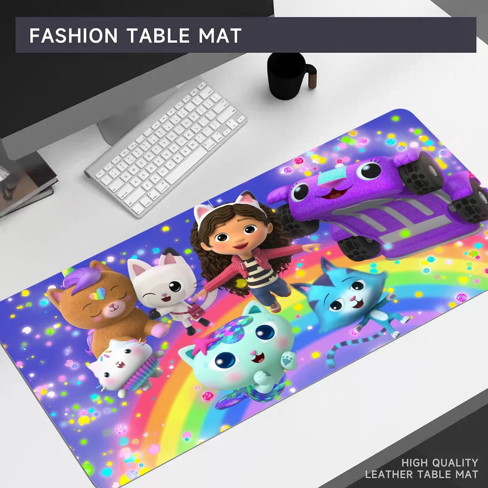 G-Gabby-Dollhouse CAT Custom Skin Cartoon Anime Gaming Mouse Pad Keyboard Mouse Mats Desk Mat Accessories for Teen Girls Bedroom