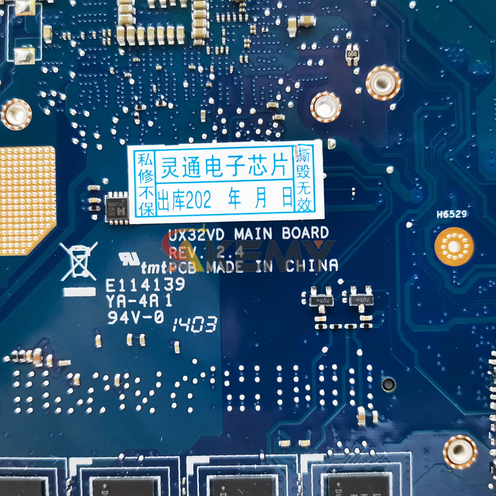 UX32VD Laptop Motherboard For ASUS ZenBook UX32V UX32VD BX32VD Notebook Mainboard With I3 I5 I7 CPU 100% tests OK fast shipping