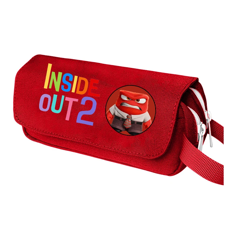 Inside Out 2 piórniki gniew rozpraszający Envy szkolna torba na artykuły papiernicze Disney Cartoon o dużej pojemności etui na długopisy przybory