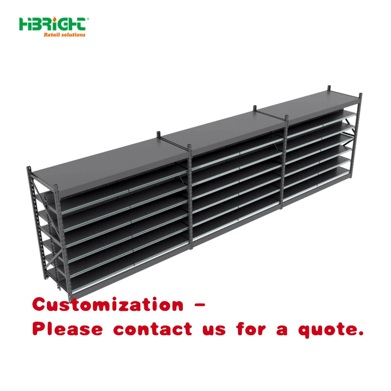 custom.Commercial Heavy-Duty Single-Sided Metal Grocery Shelves Liquor Department Supermarket Rack Retail Store Shelving Hig