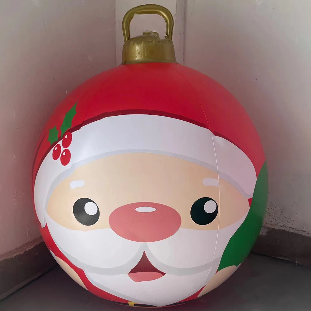 Boule De Noël Gonflable Géante 60 Cm – Décoration Extérieure Joyeux Noël Imperméable