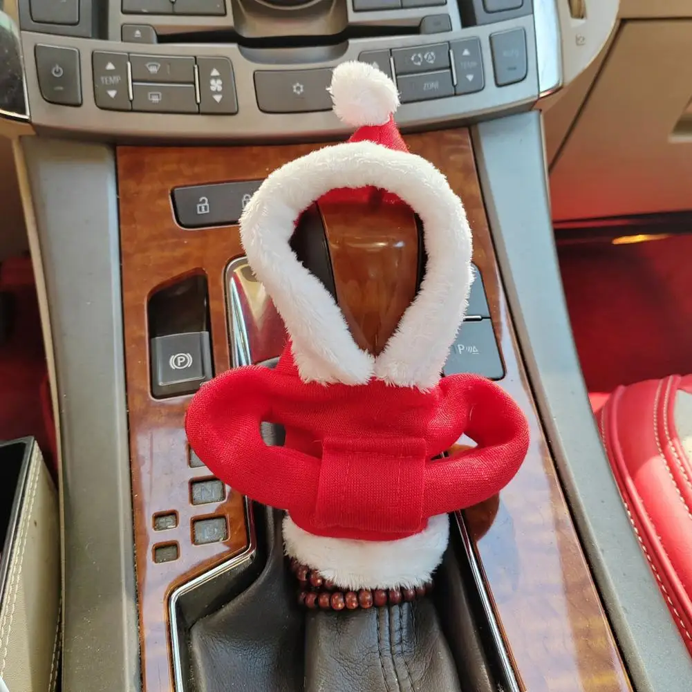 

Auto Car Gear Shift Cover Universal Auto Shift Knob Shifter Stick Protector Cute Hooded Sweatshirt Shape Car Gear Shift Cover