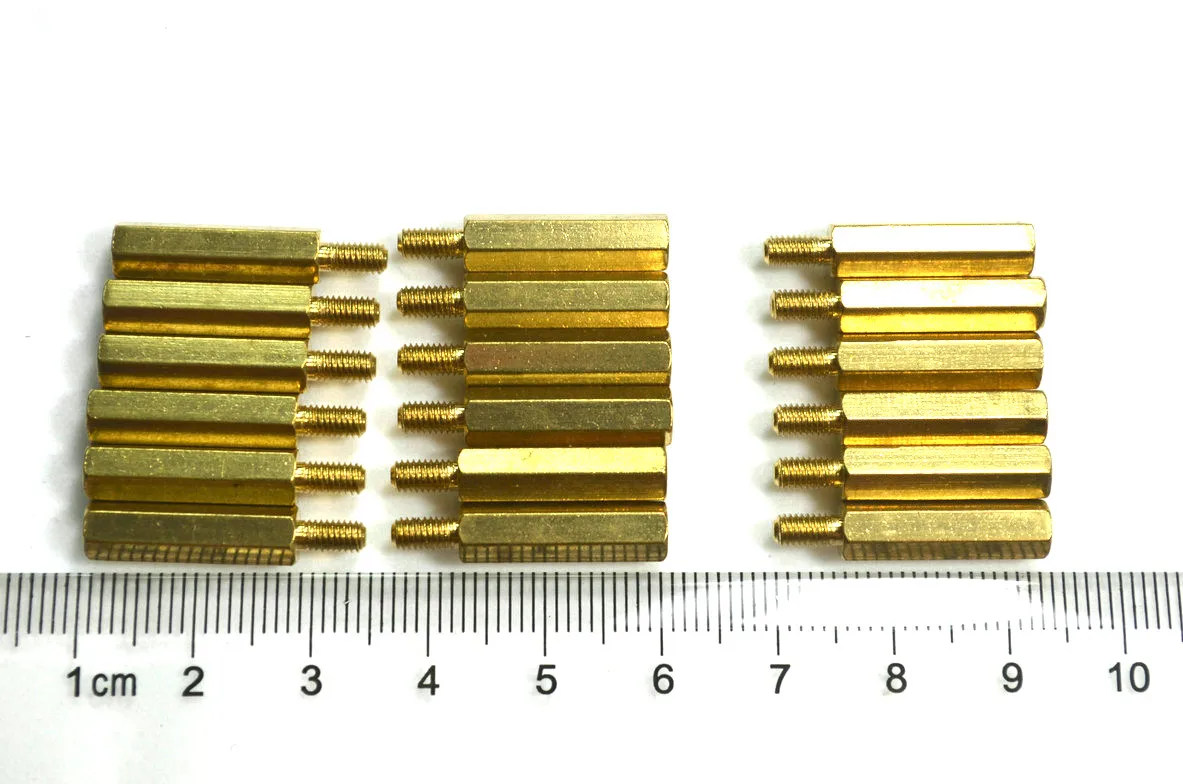 1000pcs M3*18+6 Hex Brass Male Female Motherboard Standoff Copper Mount M3  Pillar PCB Column Spacer Screw