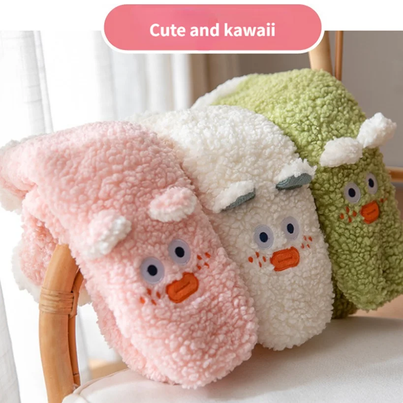Thermal Sock Women Winter Warm Non Slip Sleeping Kawaii Cute Funny Female Cartoon Fuzzy Plush Fluffy Slipper Sock Christmas Gift