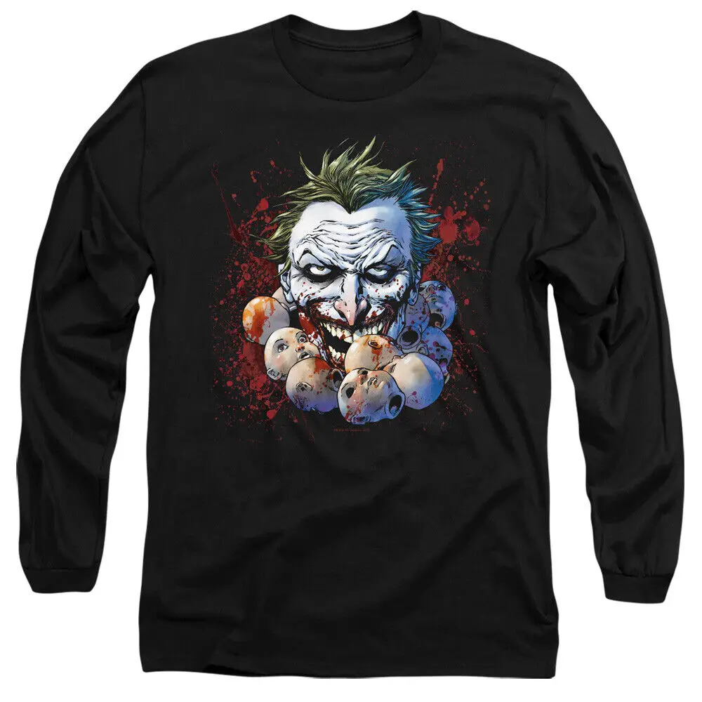 

JLA Long Sleeve T-Shirt Doll Heads Black Tee