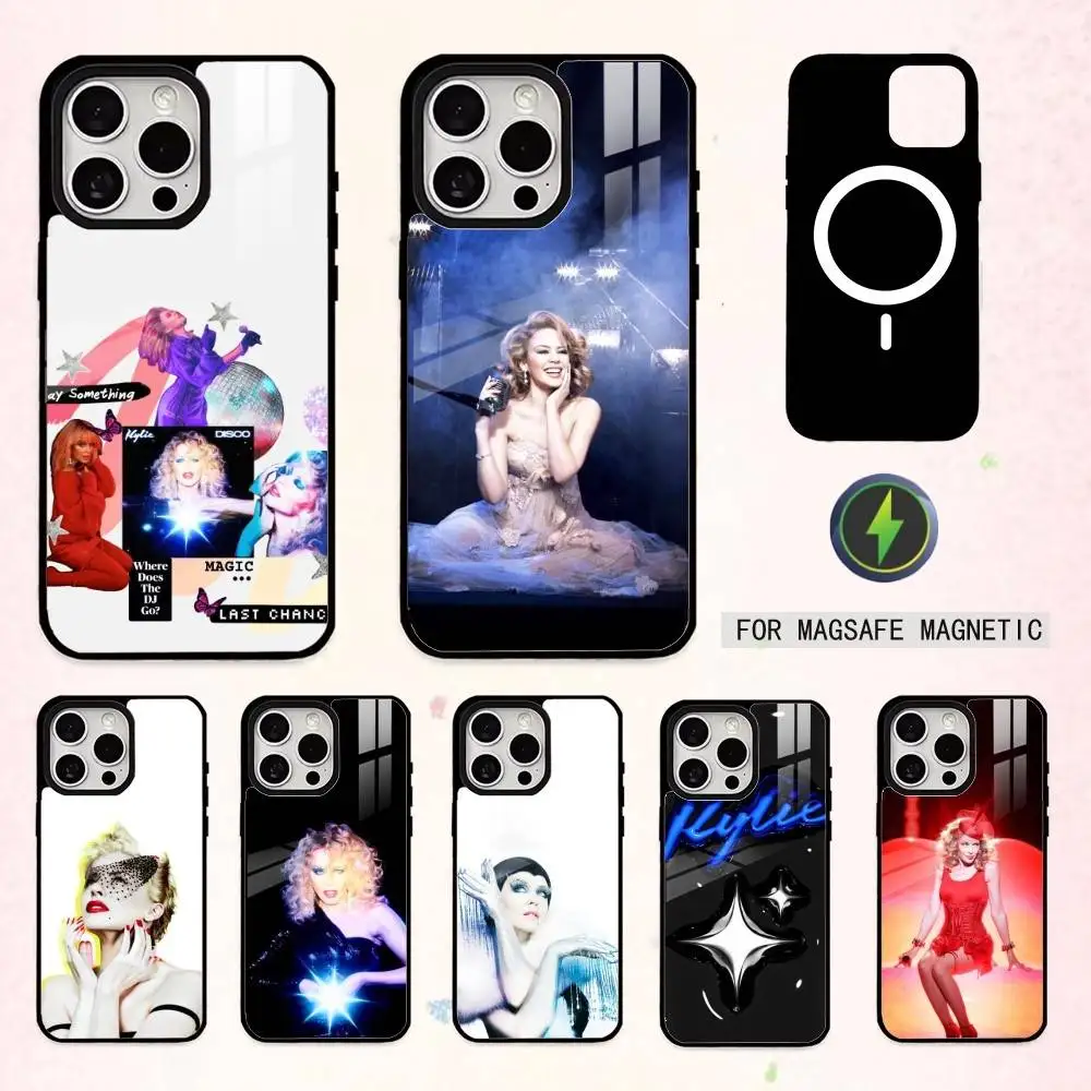 

Singer K-kylie M-minogue Phone Case For iPhone17,16,15,14,13,12,11 Plus,Pro Max Magnetic For Magsafe Wireless Charging