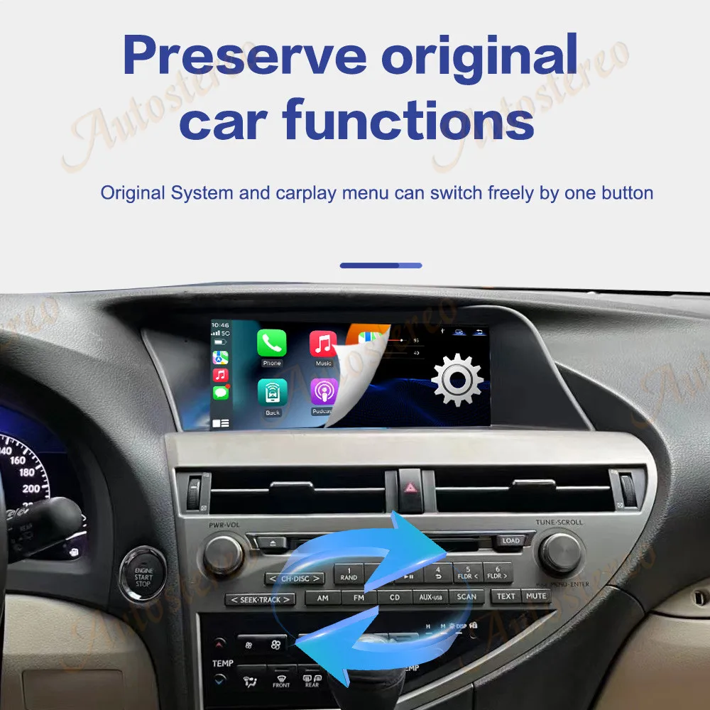 10.25/12.3 Inch Linux System Car Radio For Lexus RX 2009-2014 GPS Navigation Stereo Multimedia Player Head Unit Audio DVD