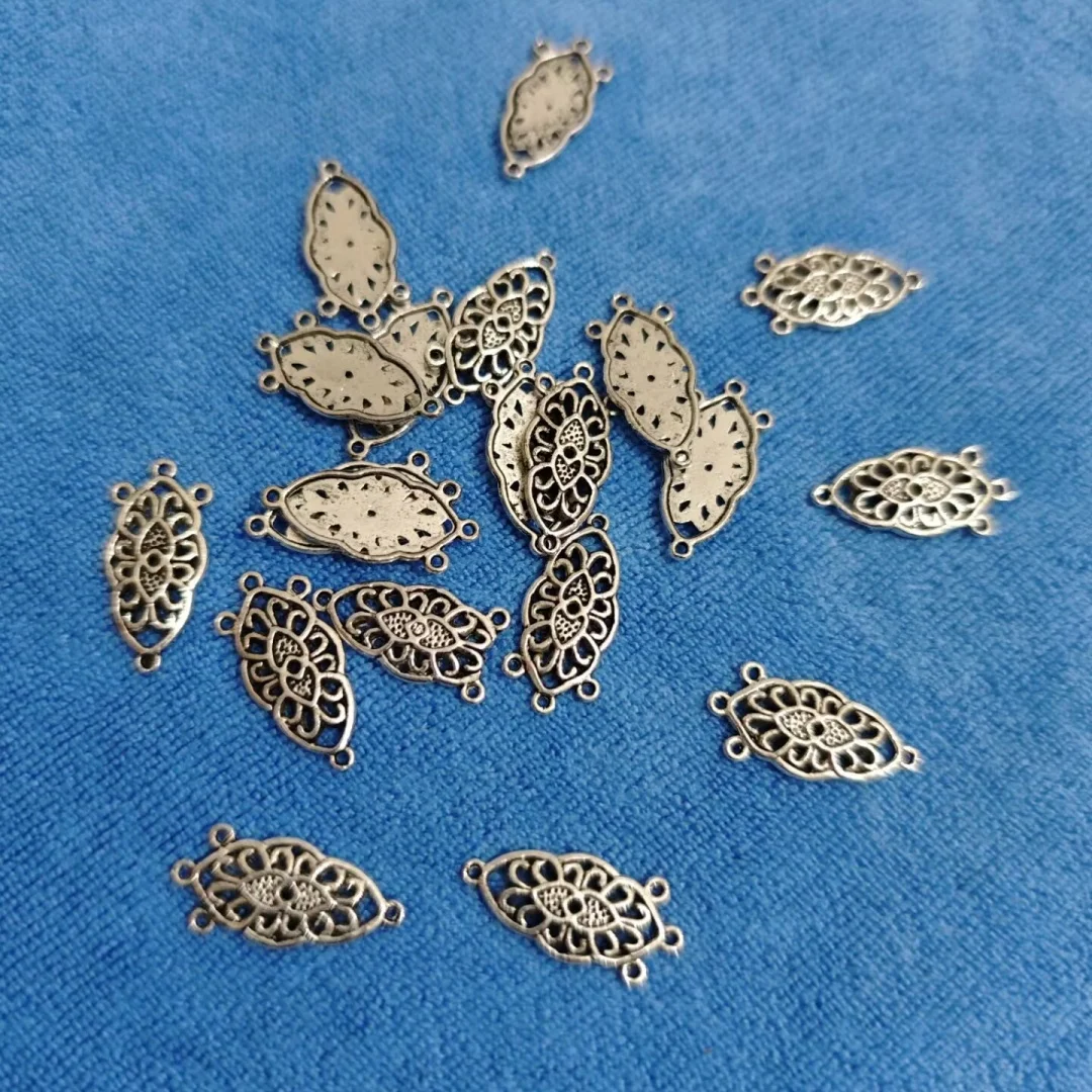 

180pcs Tibetan silver metal filigree oval 3-to1 connectors Links A66