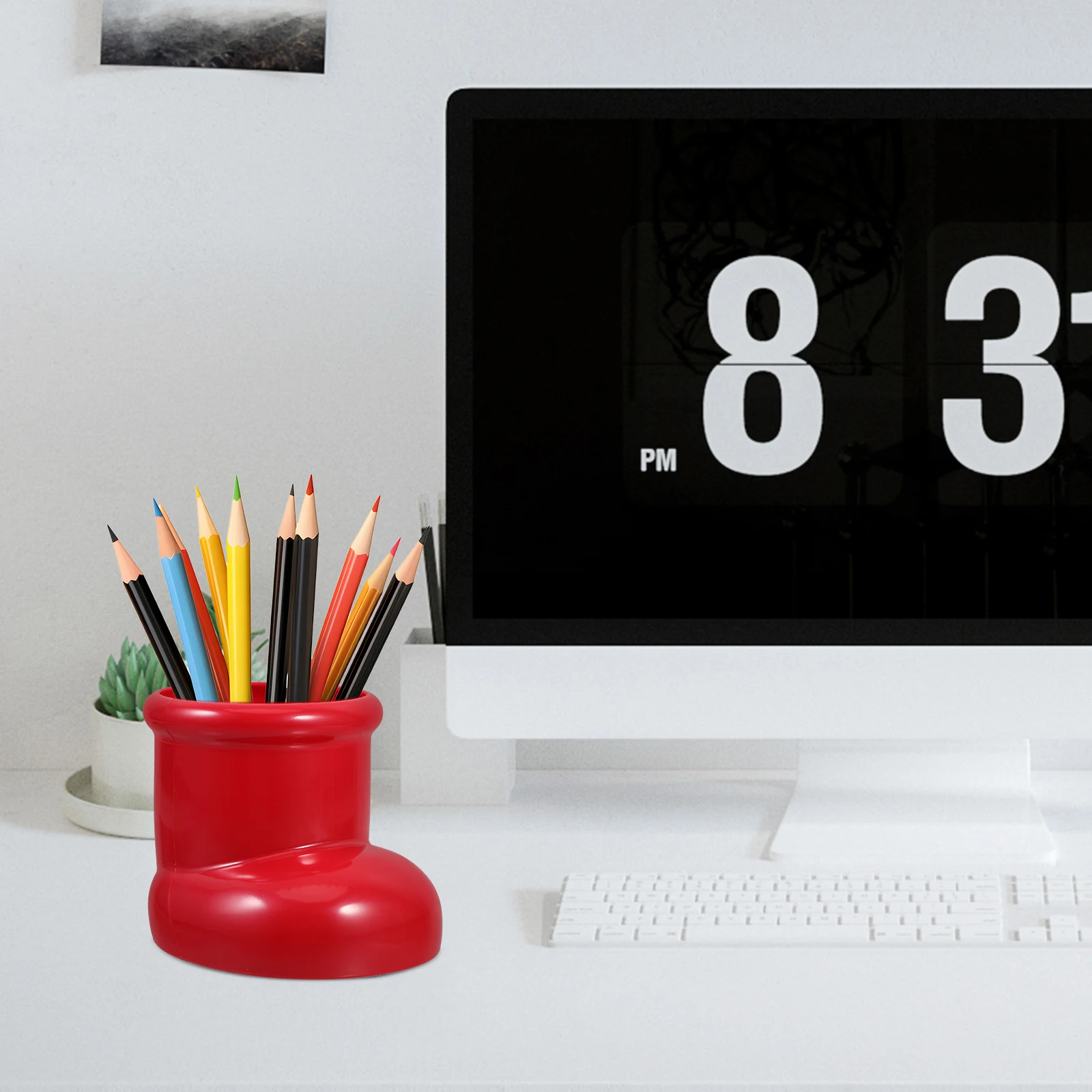 

Boot Shaped Pencil Holder Cute Pen Cup Desktop Organizer Storage Container For Makeup Brushes Lipstick Eyeliner Classroom Office