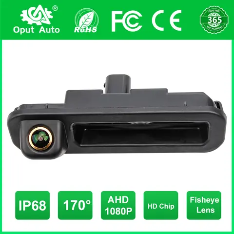 별빛 야간 투시경 방수 AHD 1080P 자동차 후면보기 트렁크 핸들 카메라 포드 포커스 3 MK3 C MAX 2011-2014