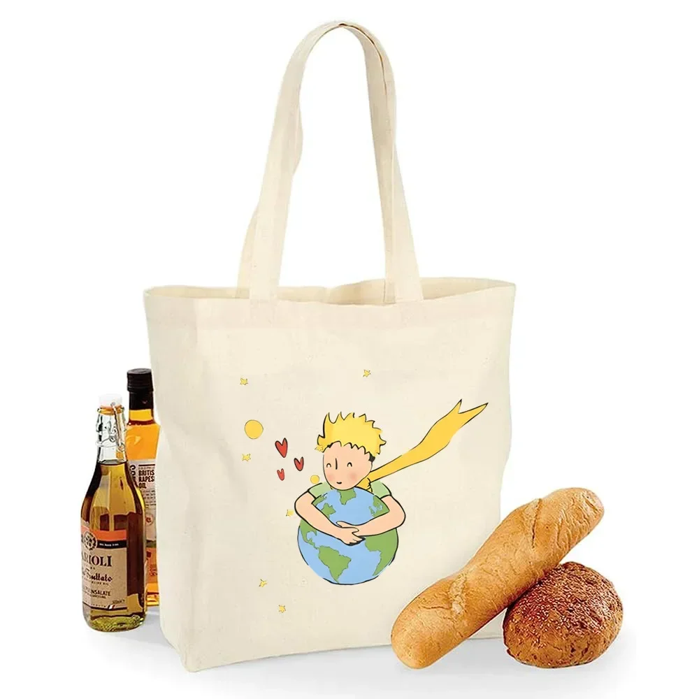 Ladies Shoulder Bags Popular Printed Tote Bags Little Prince Earth Space Y2K Art Harajuku Kawaii Shopping Bag