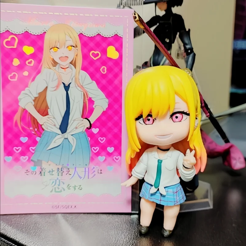 

My Dress Up Darling 10cm Kitagawa Marin Figure Q Version 1935# Movable Face Changing Doll Anime Kawaii Model Gifts Toys