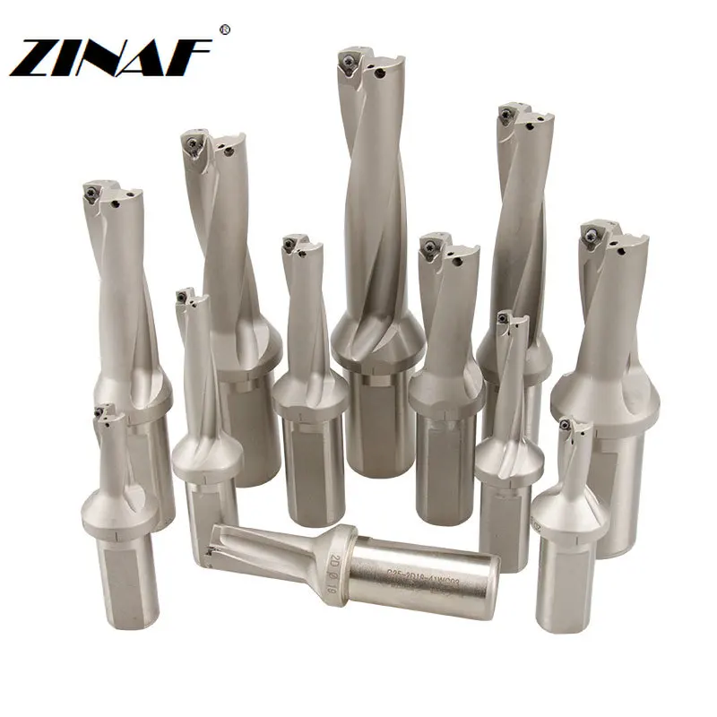 3Pcs/set WC Series Indexable drill U drill Bites Insert Drill Metal Drill Bits 14mm-50mm 2D 3D 4D Machinery Lathe CNC cooling