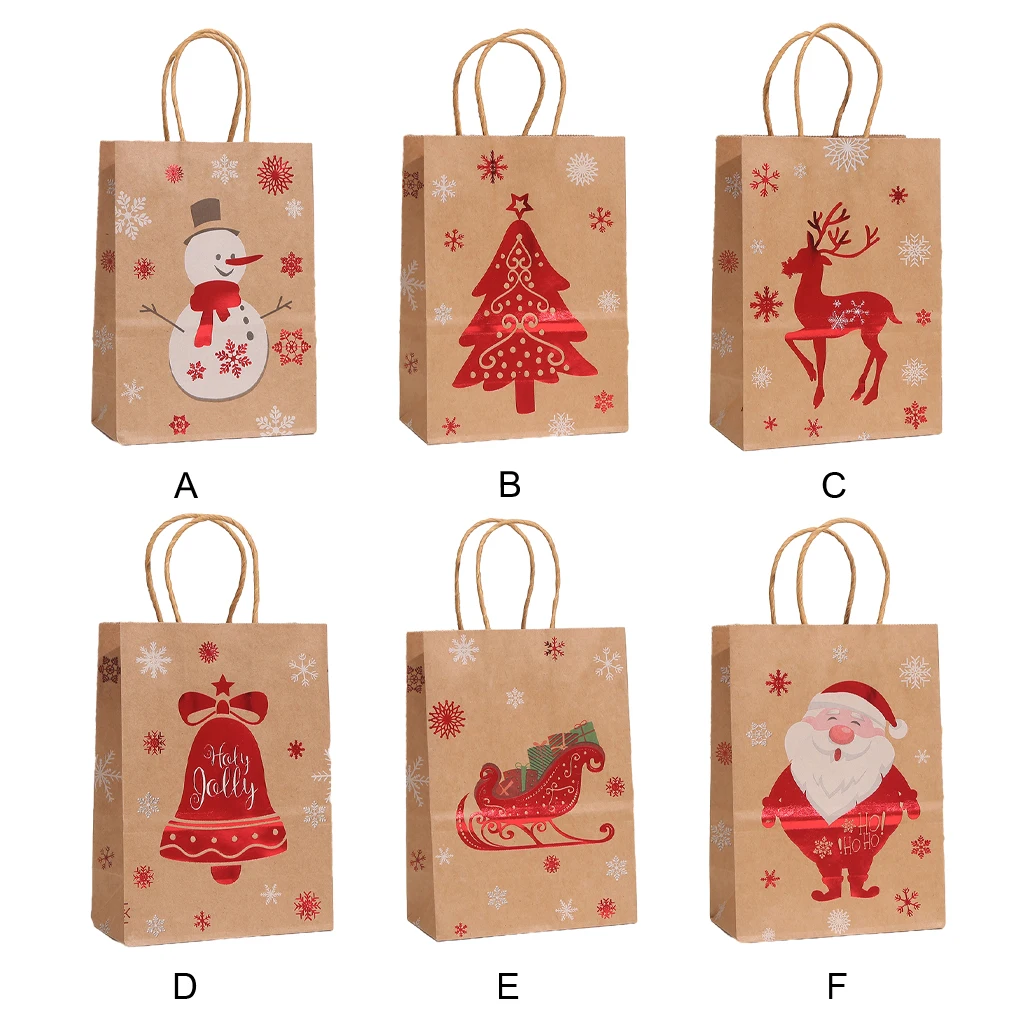 Paper Christmas Treat Bags Unique Elements Wide Range Of Uses Widely Used Christmas Brown Paper Bags