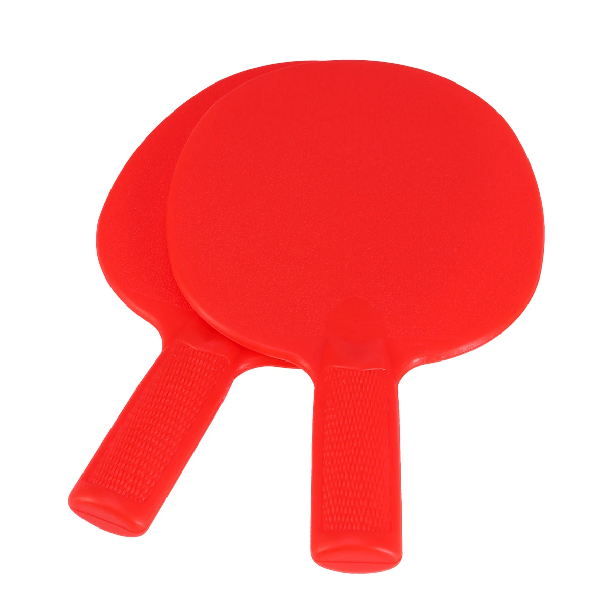 

1Pair Childrens Table Tennis Paddle Plastic Lightweight Strong Elastic Racket for Beginner Practice Red Plastic Racket