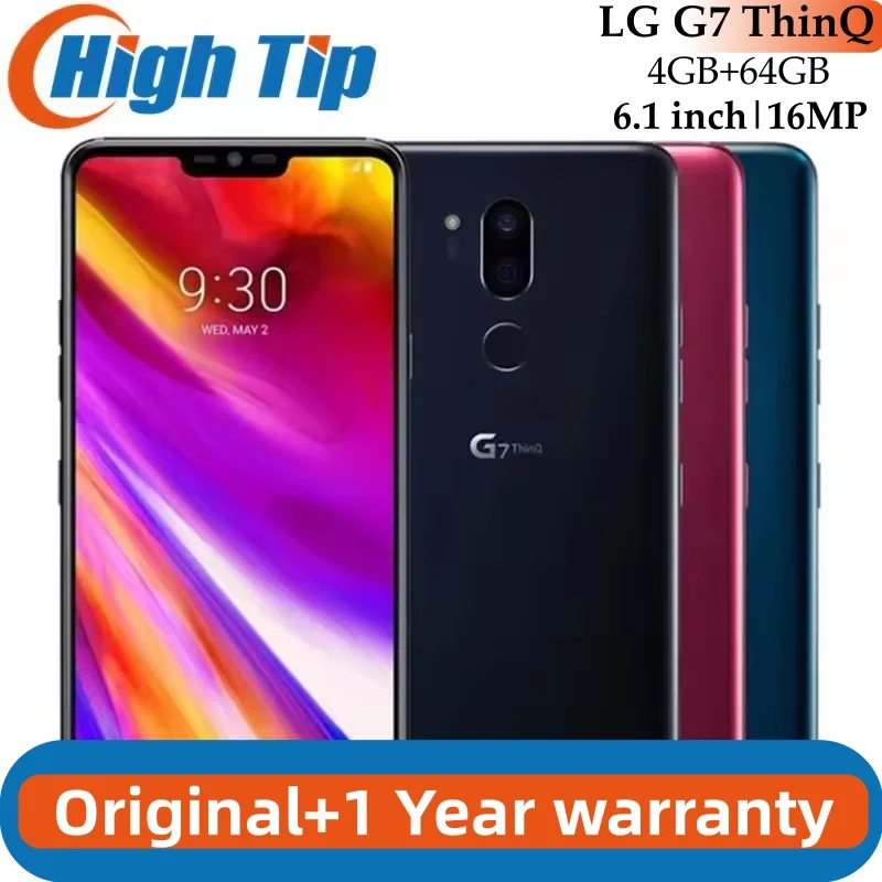LG-Téléphone portable G7 ThinQ débloqué, G710N, G710VM, 4 Go + 64 Go, Snapdragon 845, 4G, Smartphone Android Octa Core, Caméra arrière, Touriste, 16MP, 6.1 LG-Téléphone portable G7 ThinQ débloqué, G710N, G710VM, 4 Go + 64 Go, Snapdragon 845, 4G, Smartphone Android Octa Core, Caméra arrière, Touriste, 16MP, 6.1