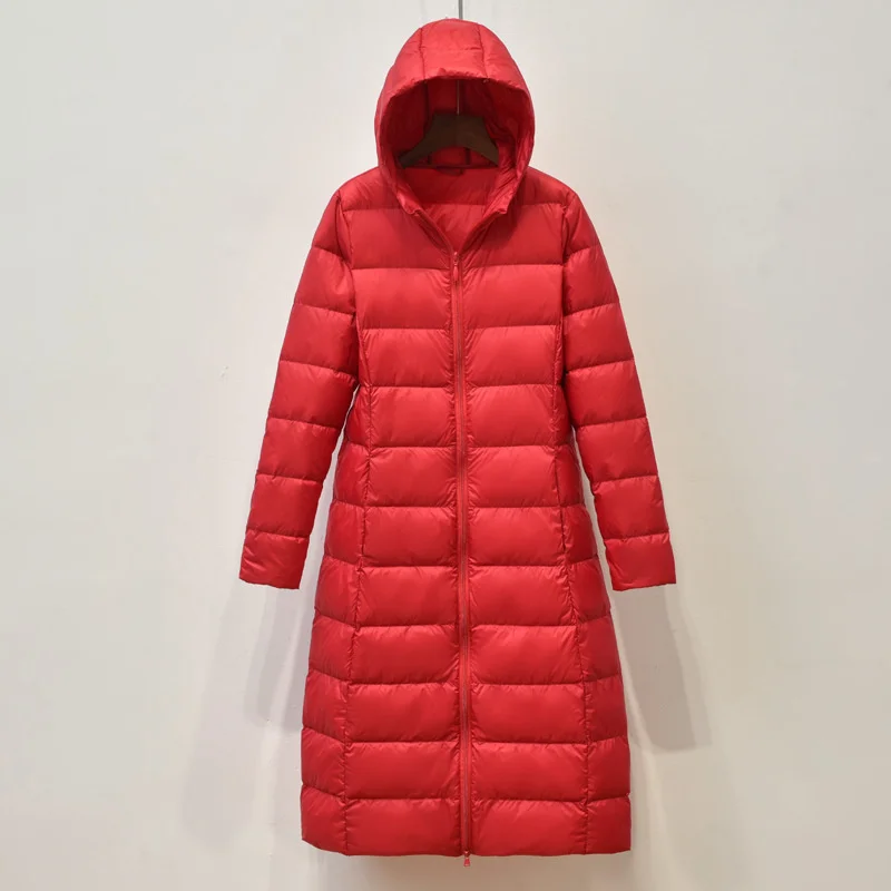 Femmes à capuche Bigisze vers le bas manteau 2025 automne hiver lumière blanc canard doudoune femme chaud longue bouffante Parkas vêtements d'extérieur