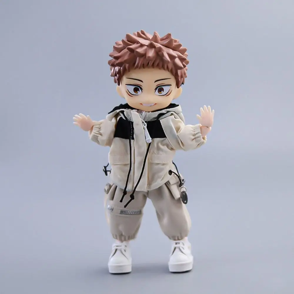 Fashion Handmade Doll Outdoor Jacket Cute Casual Work Pants Set Sport Wear For 1/11 OB11 Doll/for 1/12 BJD Dolls