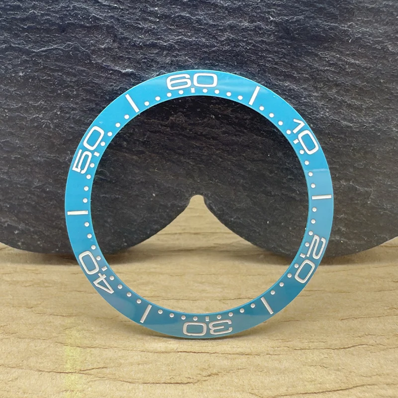 38mm X 30.6mm Turquoise Ice Blue Ceramic Watch Bezel Insert Mods Fit 40mm Automatic GMT SUB SKX007 Repair Accessories Case Ring
