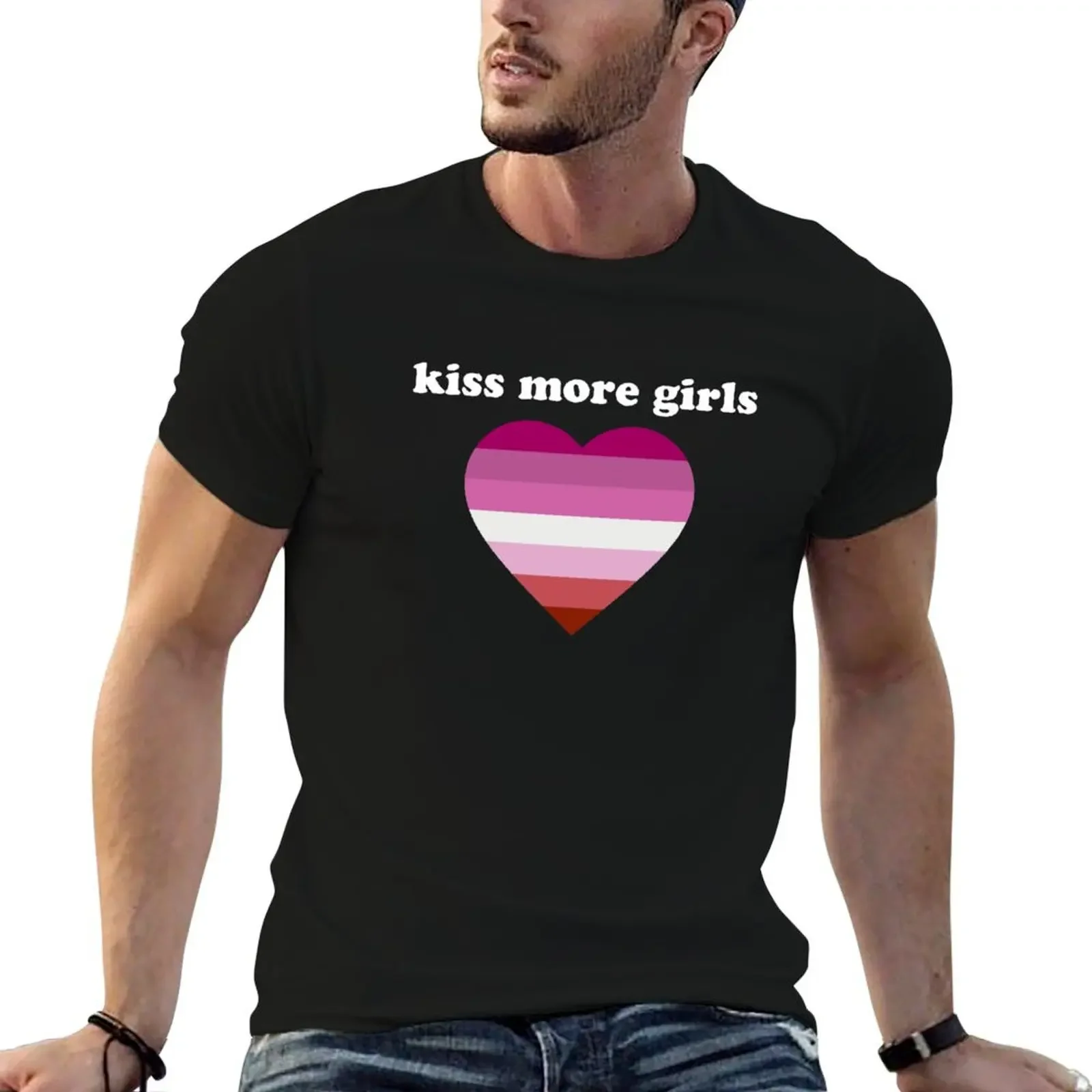 

kiss more girls T-Shirt anime figures graphic t shirts anime shirts men