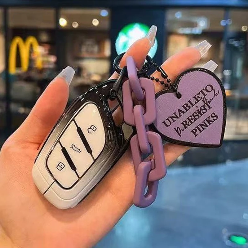 

Zinc Alloy Key Fob Cover for MG4 EV/MG5 Scorpio/MG6 Pro/ES5/HS/ZS, Heavy Duty Metal Protective KeyCase Shell with Keychain