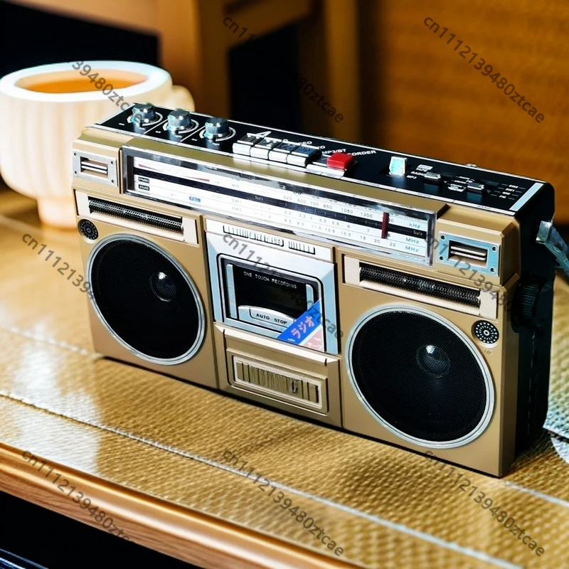 New Stereo Dual Channel Cassette Recorder Radio Bluetooth Card All-in-one Audio Speaker