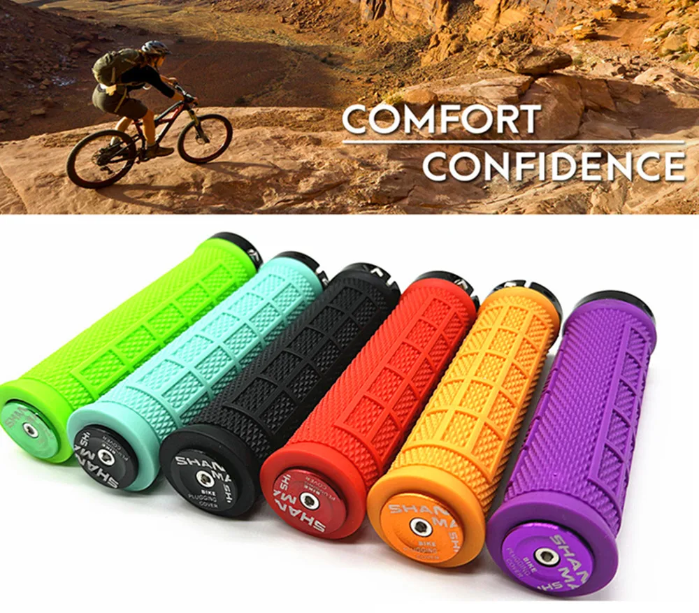 

Ultralight Mountain Bike Grips Cycling Handlebars Silica Gel Non-slip Shock Absorbing Single Lock Expansion New Bicycle Grips