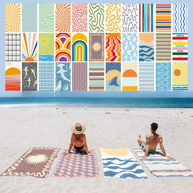 

Double Sided Fleece Superfine Fiber Beach Towel Quick Dry Bath Towel for Swimming