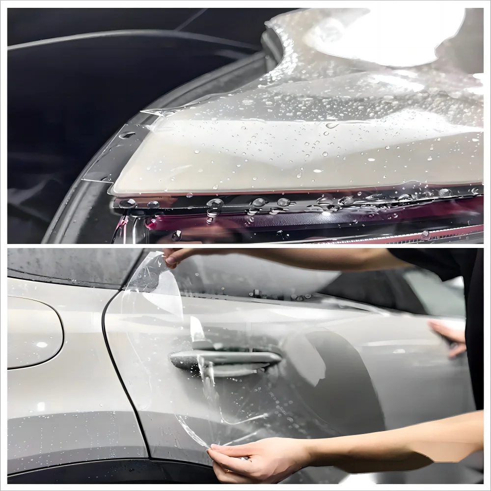 Korean Quality TPU Car Stickers 5~10 Years Warranty No Yellowing Heat Repair Roll Shape Letter Type Paint Protection