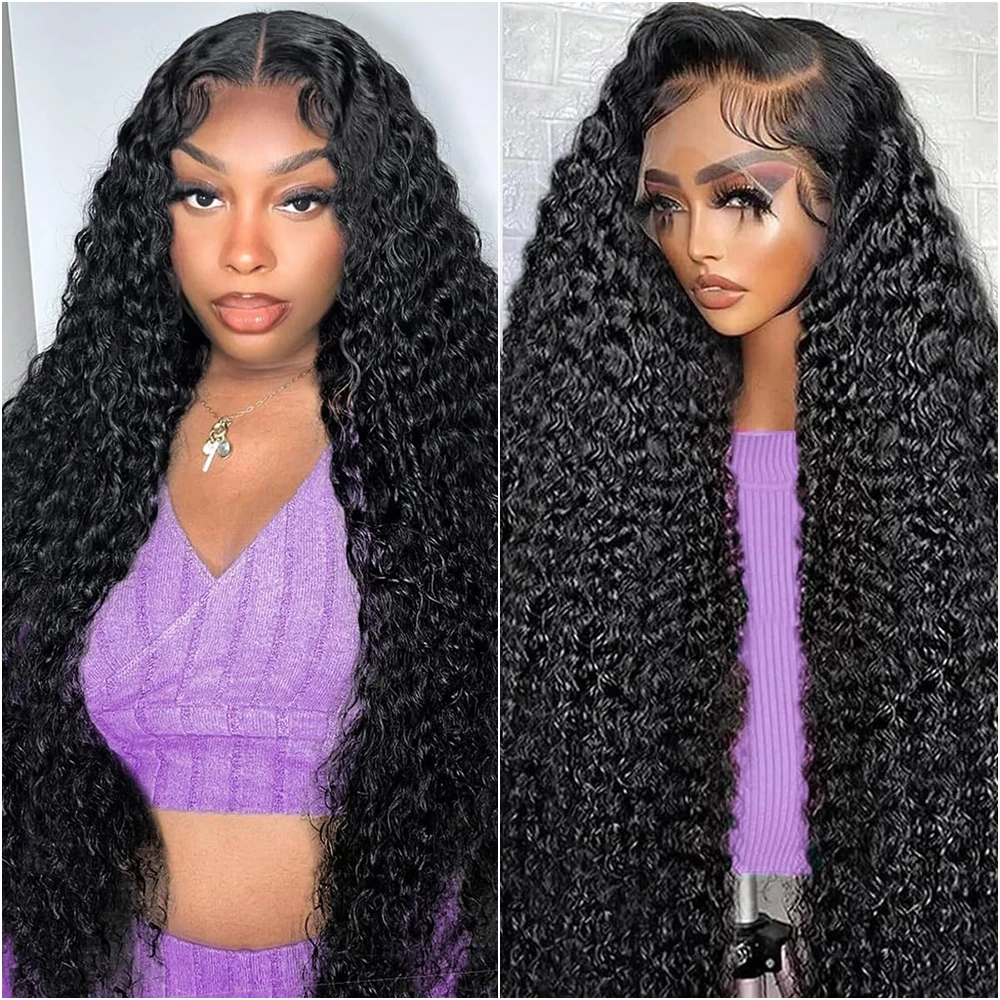 

40-дюймовые глубокие волны 13x6 HD Парики фронтальной части шнурка 360 HD Парик фронтальной части шнурка 5X5 Бесклеевые парики Бразильские волосы Парики для женщин Плотность 200%