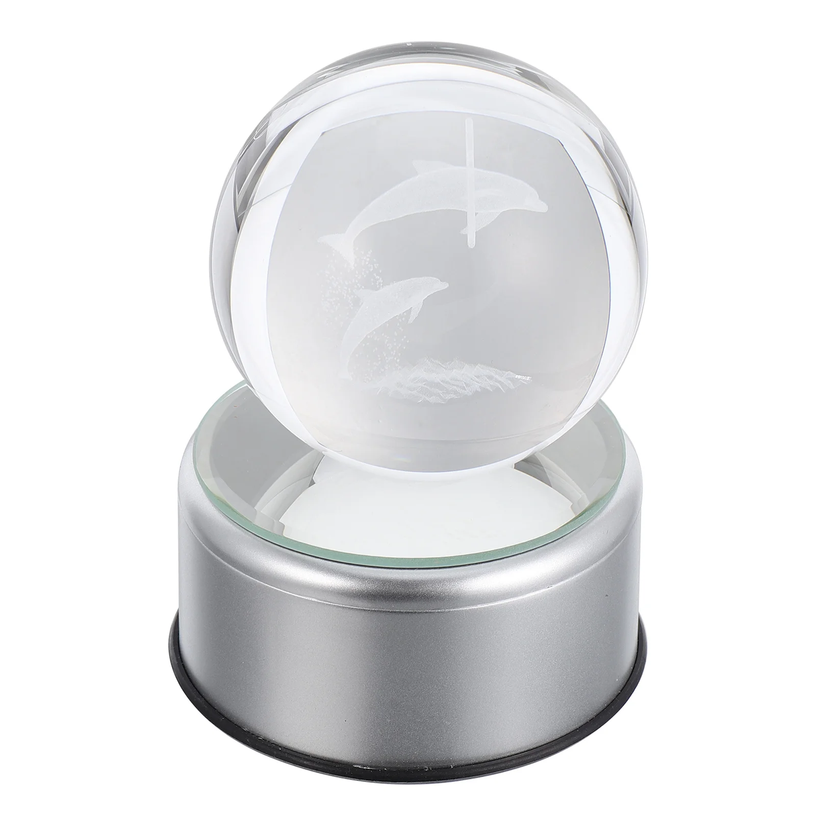 

1Pcs Dolphin Crystal Ball Luminous Crystal Clear Desktop Decoration Colorful Night Light Home Ornament Desktop Adornment