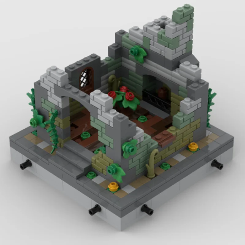 335PCS City appearance combination DIY can be spliced MOC-85846 Medieval modular building blocks Toy Gift 47: Ruin