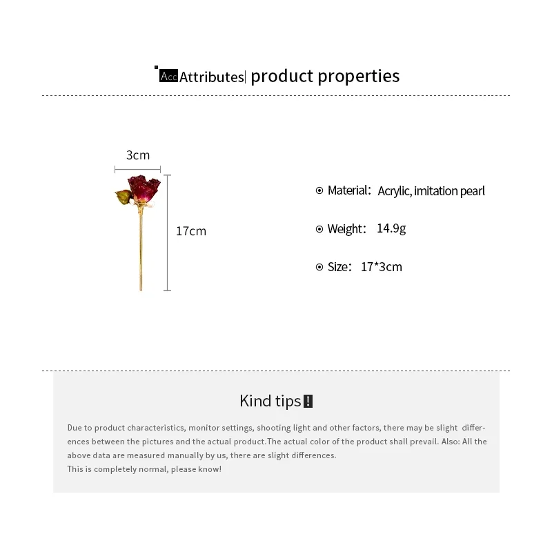 عصي شعر على شكل زهرة الورد الأحمر للنساء ، عود بزهور بسيطة ، دبابيس شعر ، تصفيفة شعر ، طراز صيني ، إكسسوارات أدوات الشعر #6