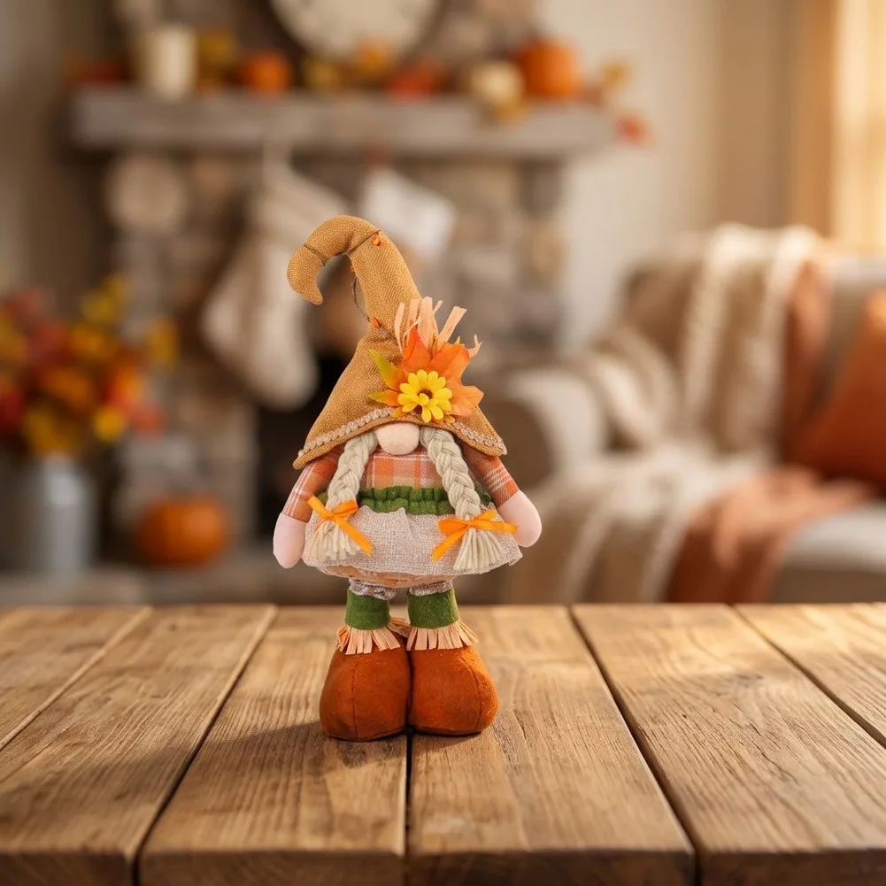 Scarecrow Doll for Harvest Season Styling with Craftsmanship and Fabric Based Design for Indoor Outdoor Seasonal Use