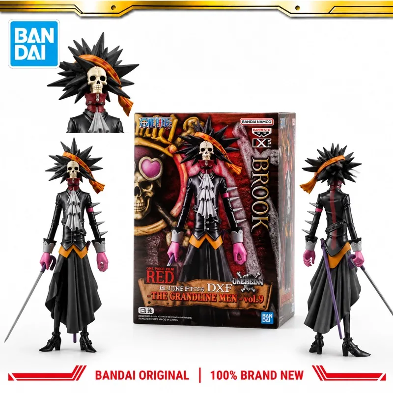 In Stock Bandai Original Banpresto One Piece Brook Action Figure Model Doll Brand New Boxed Anime Characters Toys Model Garage