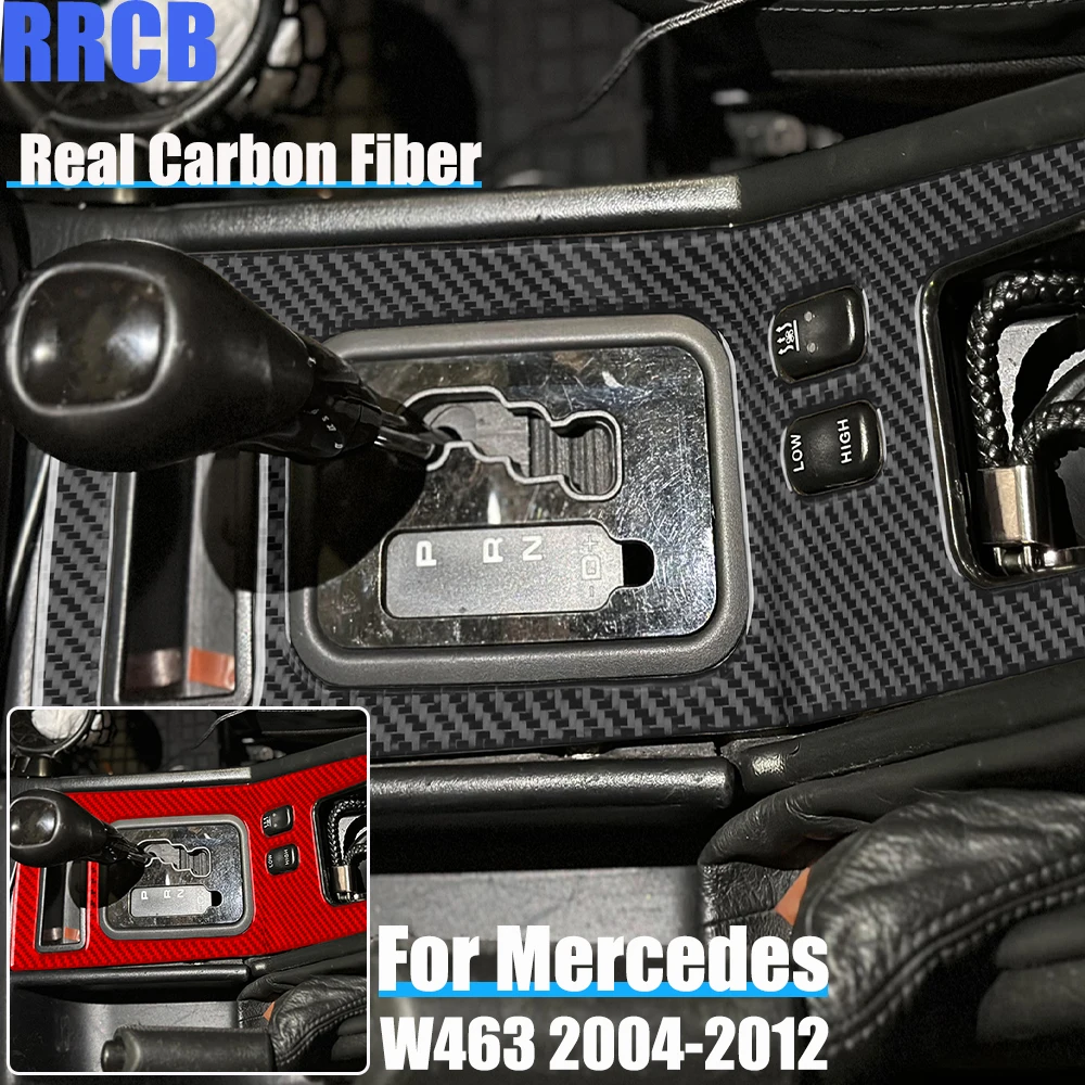 

Real Carbon Fiber Car Accessories Gear Surround Soft Cover Sticker For Mercedes-Benz G Class W463 G500 G55 G63 G550 2004-2012