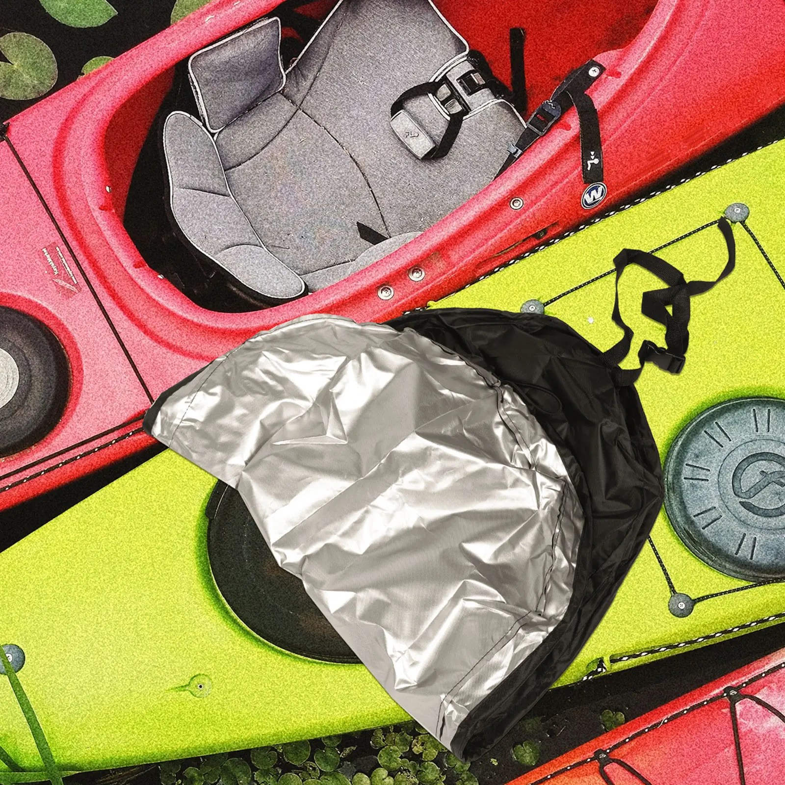 

Heavy Duty Kayak Seat Cover with Circular Elastic Bottom Secure Fit Uv Damage Rain Snow Protection Kayak Cover