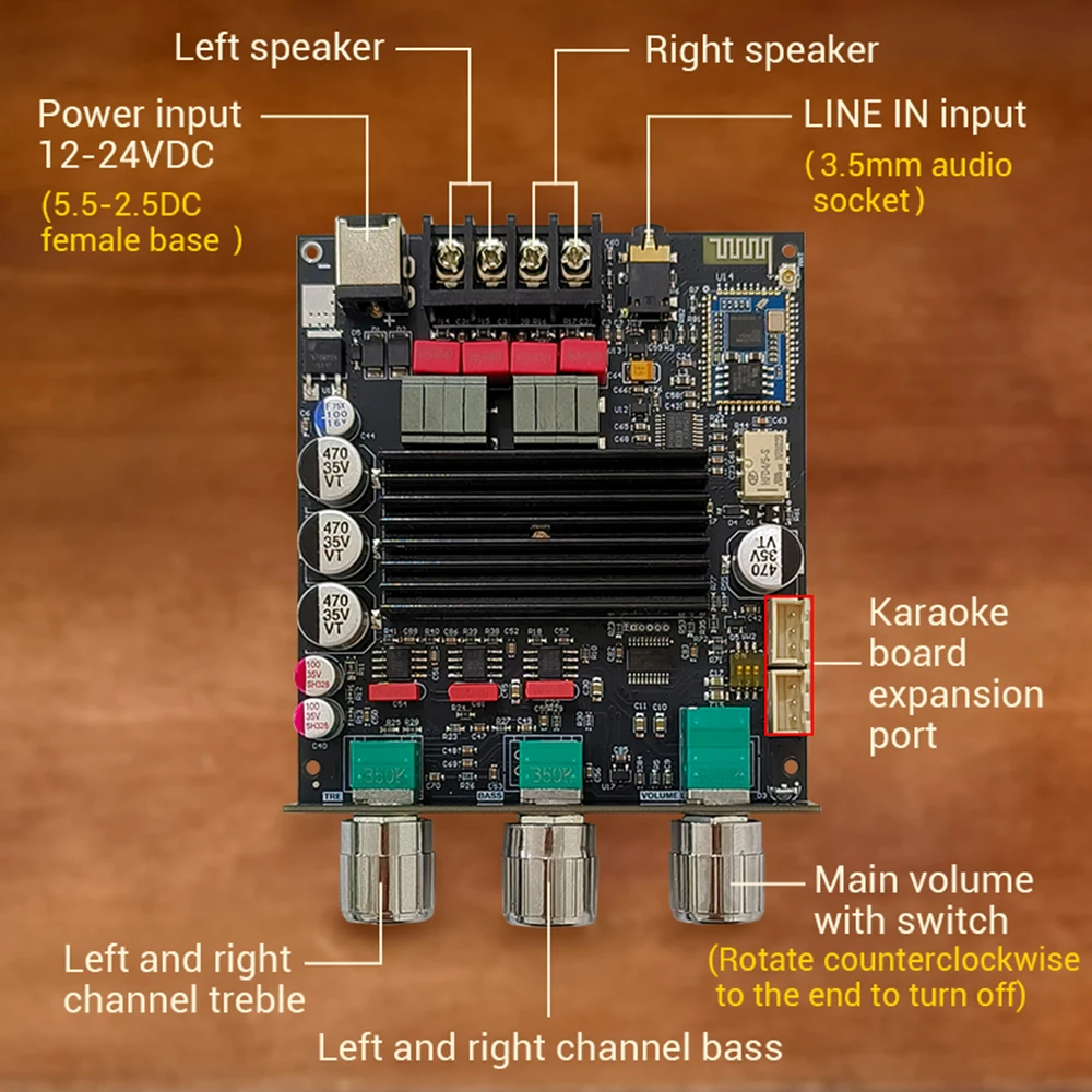 تيار مستمر 12-24 فولت ZK-1002Q BT مضخم رقمي مجلس كوالكوم QCC3034 + TPA3116 2.0 قناة APTX ضياع الطاقة 100 واط + 100 واط
