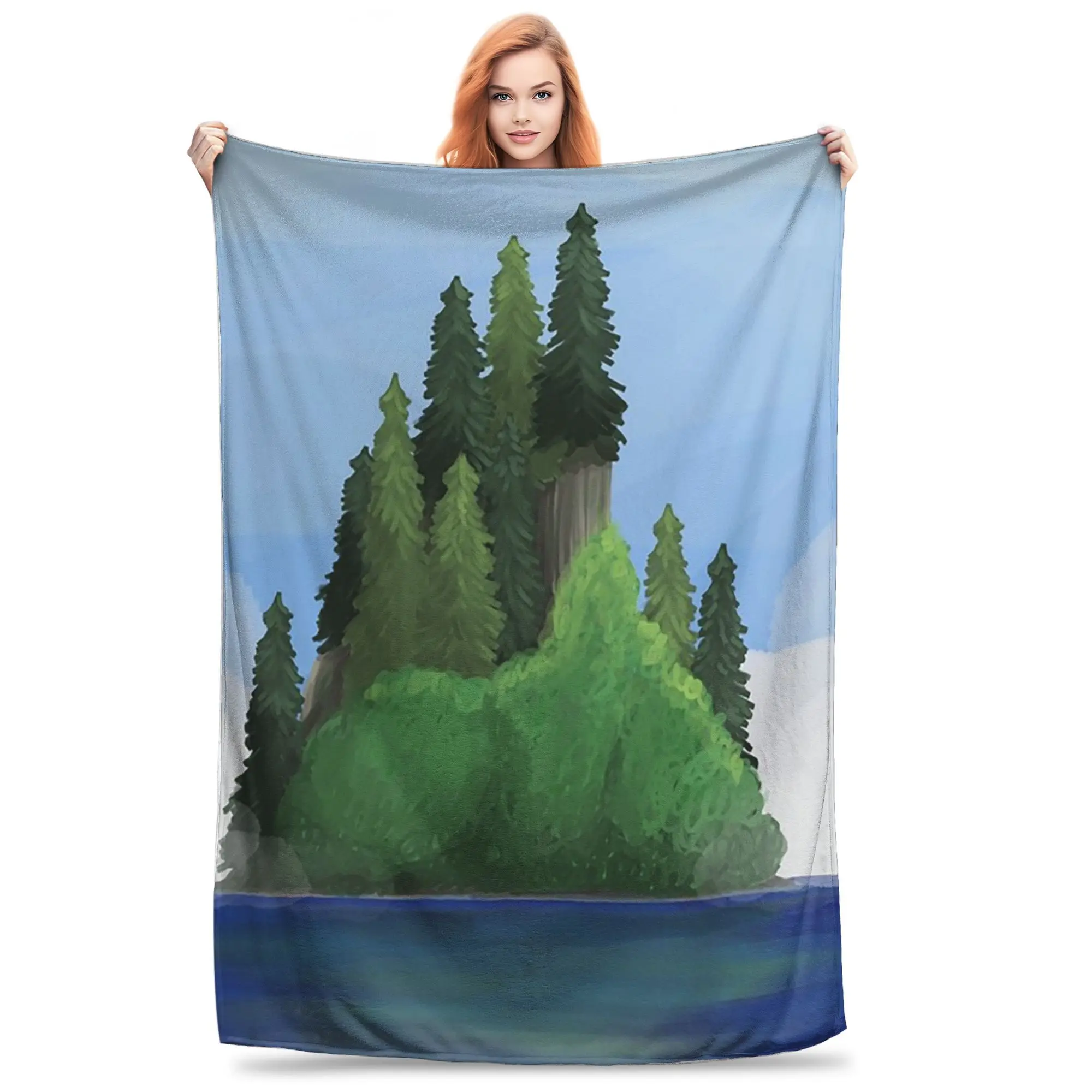 Новое одеяло Eddystone Rock Mysy fjords alaska, дышащее фланелевое одеяло для дивана, постельные принадлежности, уличное покрывало, одеяло