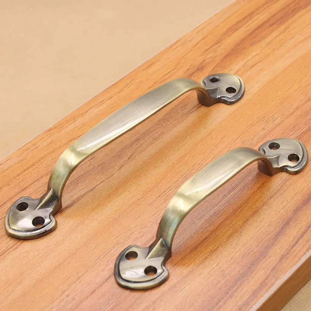 Vintage Bronze Grab Handle Zinc Alloy Cabinet Knob Classic Drawer Pull for Kitchen Cupboards and Furniture Upgrade