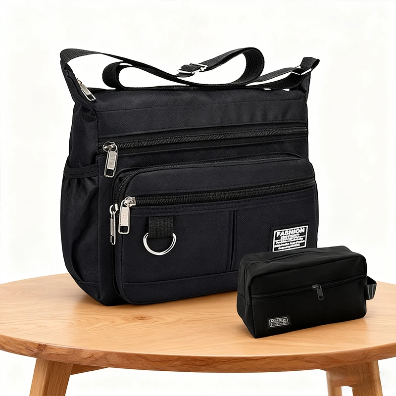 

Мужская и женская нейтральная модная универсальная водонепроницаемая нейлоновая сумка через плечо для ежедневных поездок, практичная стильная сумка