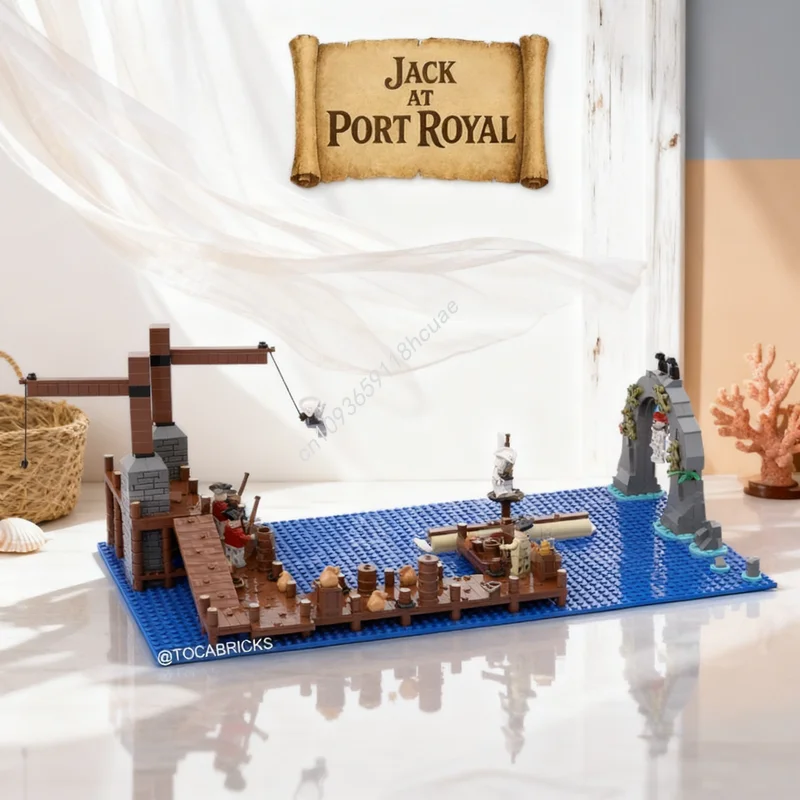 

1652pcs MOC Jack Port Royal Disneieny Pirates The Caribbean Model Building Blocks Construction Christmas Gift Toys Education