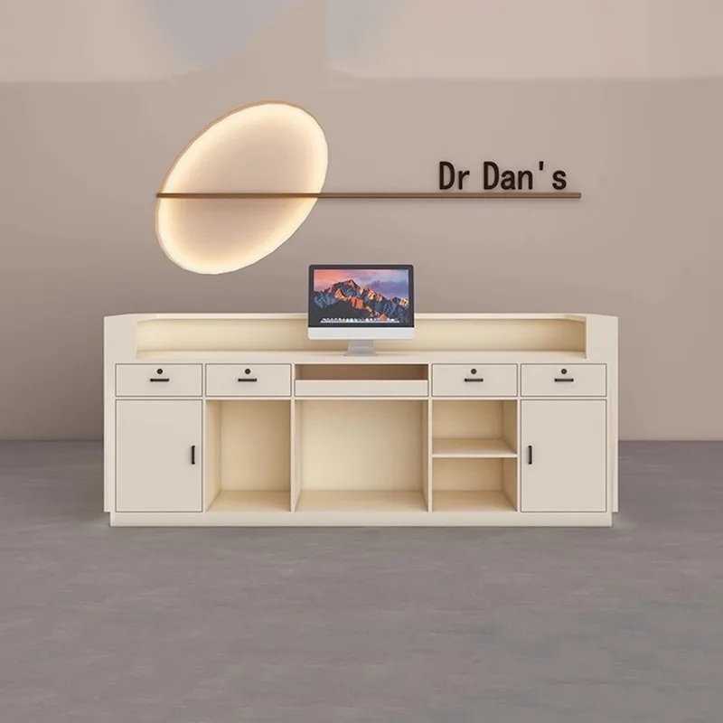 Salon De coiffure bureaux De réception caissier moderne bureau De réception Simple comptoir Escritorio De réception meubles commerciaux