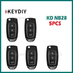 5 sztuk KEYDIY NB28 Wielofunkcyjny uniwersalny klucz zdalnego sterowania KD 3 przyciski Zdalny kluczyk samochodowy serii NB do KD900 KD900+ URG200 KD-X2 Mini