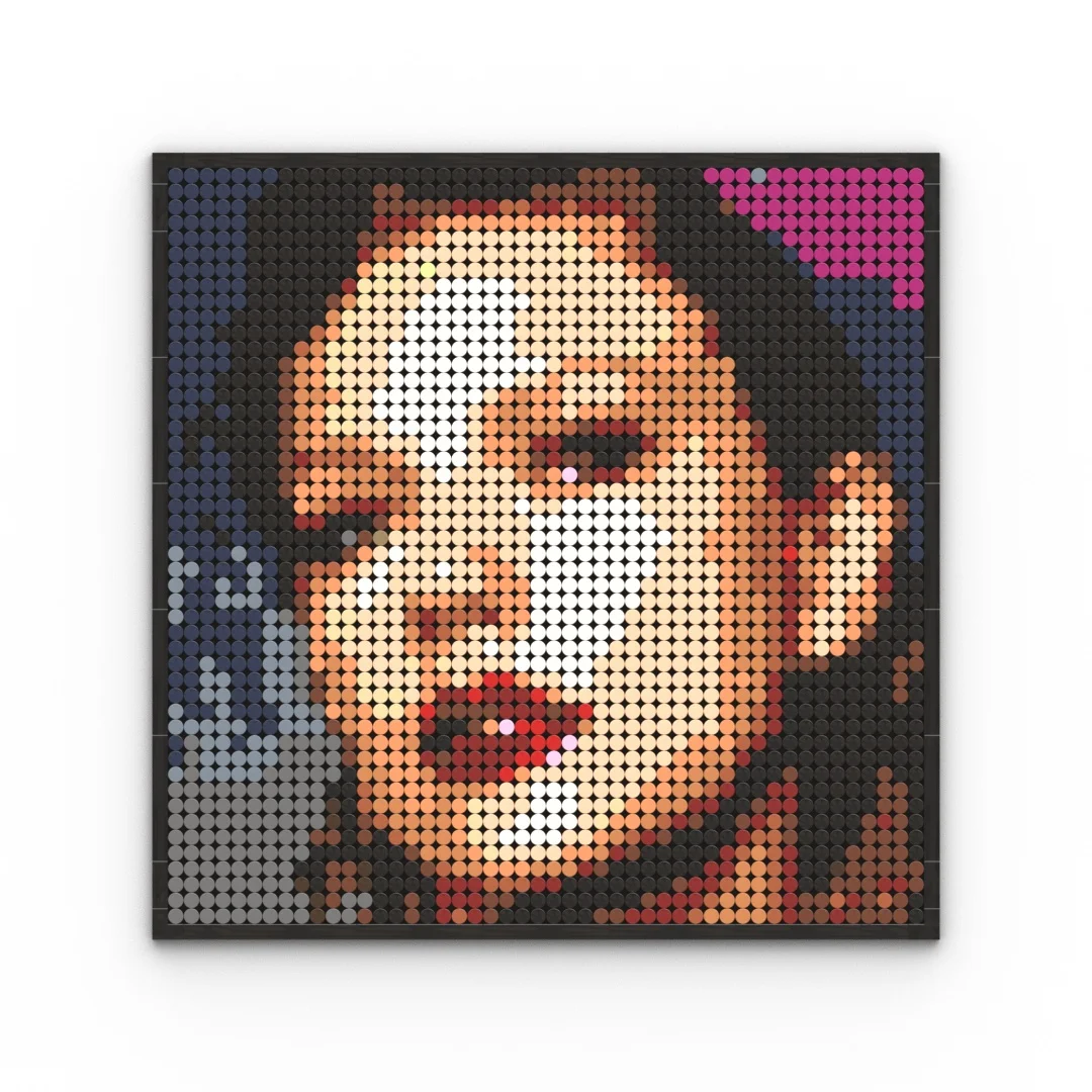 Vintage Tin Sign Taylor-Swifts Model MOC Building Blocks Brick Pixel Art Decoration DIY Toys Kid Christmas Birthday Gifts