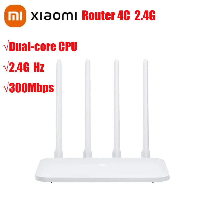 

Xiaomi Mi WIFI маршрутизатор 4C Roteador APP Control 64 RAM 802.11 b/g/n 2,4G 300 Мбит/с 4 антенны беспроводные маршрутизаторы повторитель