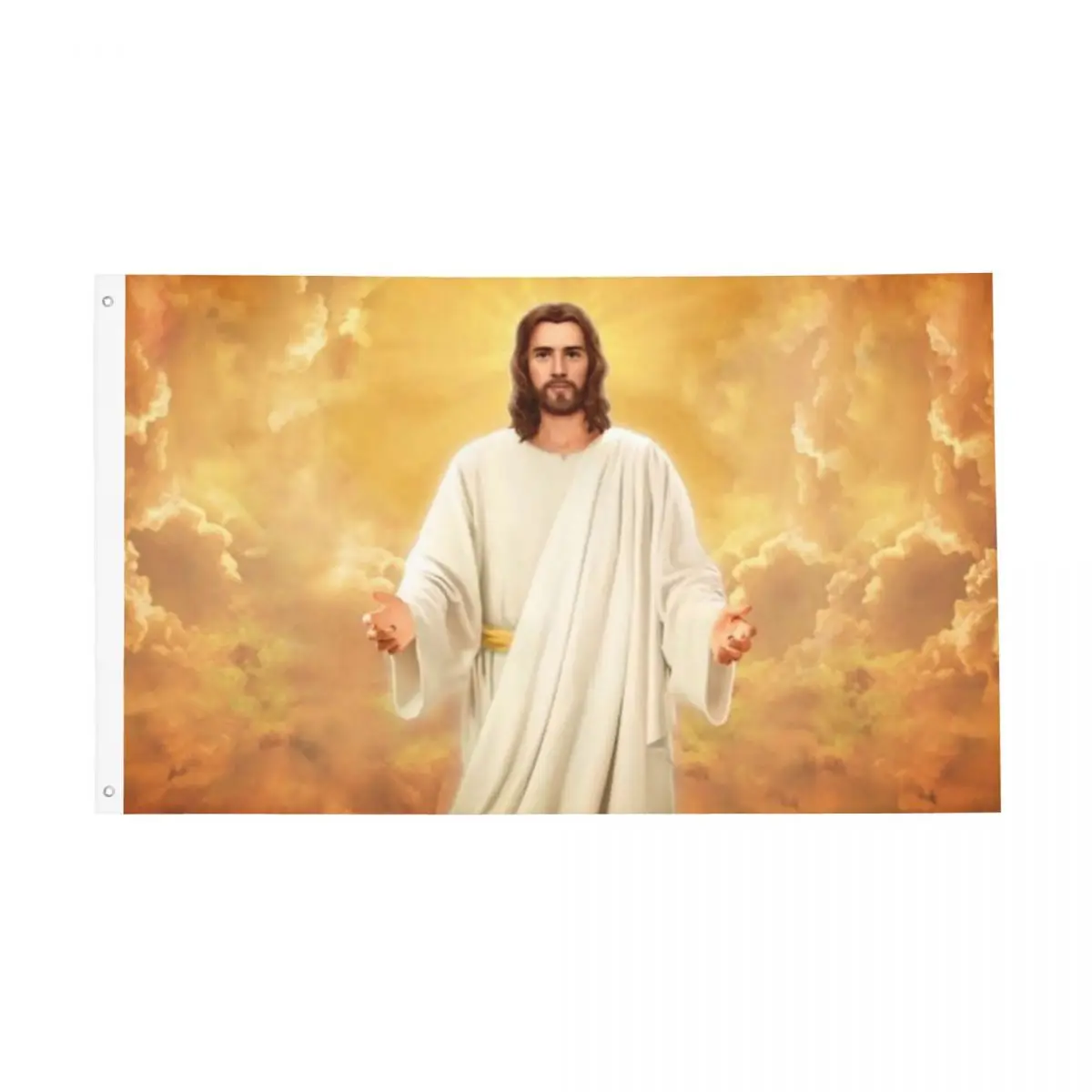 Jesus Christ God Flags Fade Proof Outdoor Banner Christian All Weather Hanging Decoration 90x150cm