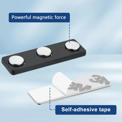 Imagen 2 del producto Portatarjetas magnéticos con Clips magnéticos fuertes, etiquetas de nombres de hierro duraderas para oficina, visualización de nombres segura, 10/30 Uds.