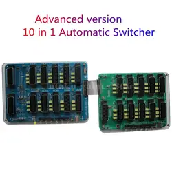 Zaawansowany dystrybutor Scart Versio EUR 10 wejść 1 wyjście automatyczny konwerter wideo RGBS płyta przełączająca dla MD/sfc/ps123/ss/dc/Wii